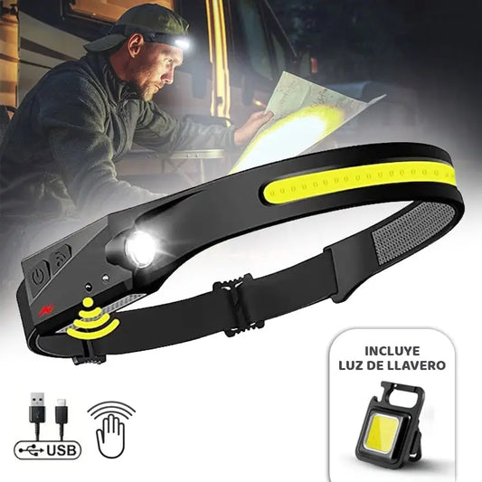 Linterna Frontal Led con sensor de movimiento